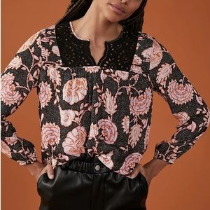 Anthropologie Daniel Rainn Macey Lace Blouse